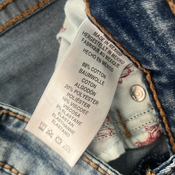 True Religion women’s Stella Mid rise skinny cable stitch jeans size 26 - Picture 8 of 13